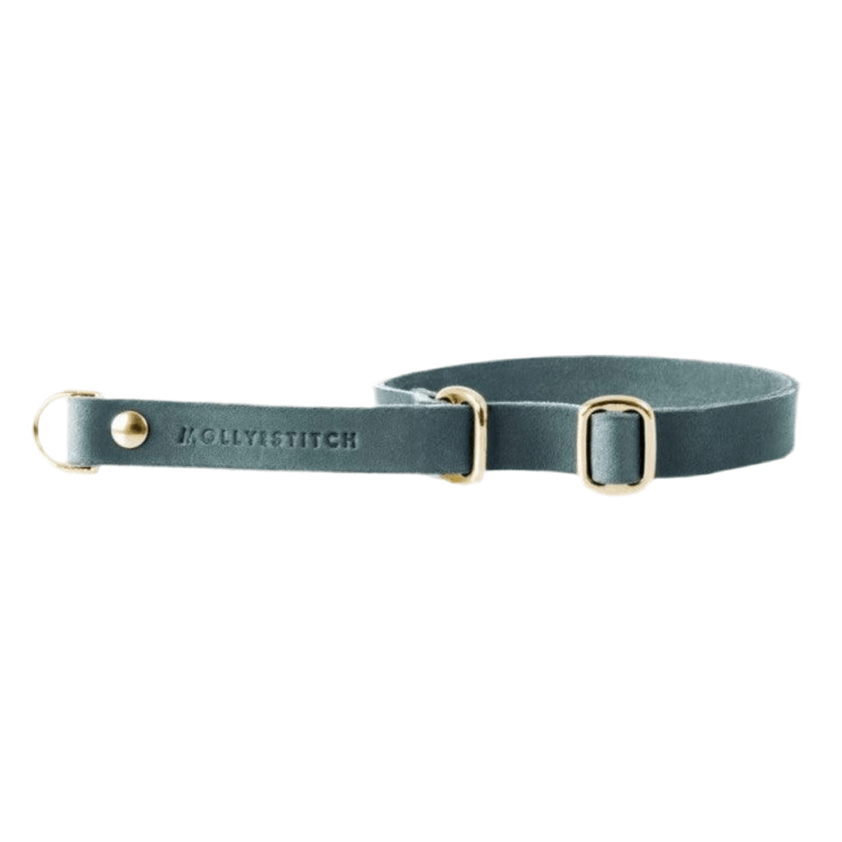 collier pour chien ajustable en cuir gris boucle or - kasibe