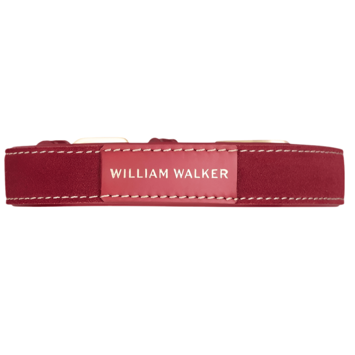 Collier en daim pour chien bordeaux arrière - kasibe