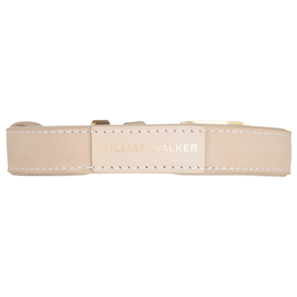Collier en daim pour chien ivoire arrière - kasibe