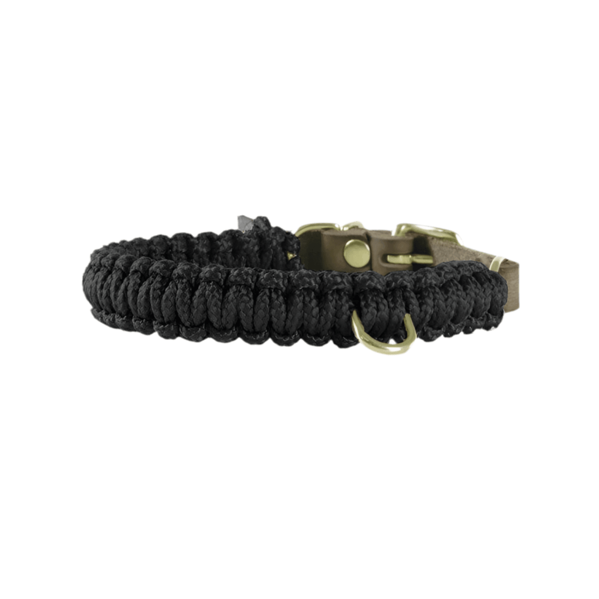 collier en corde pour chien noir arrière - kasibe