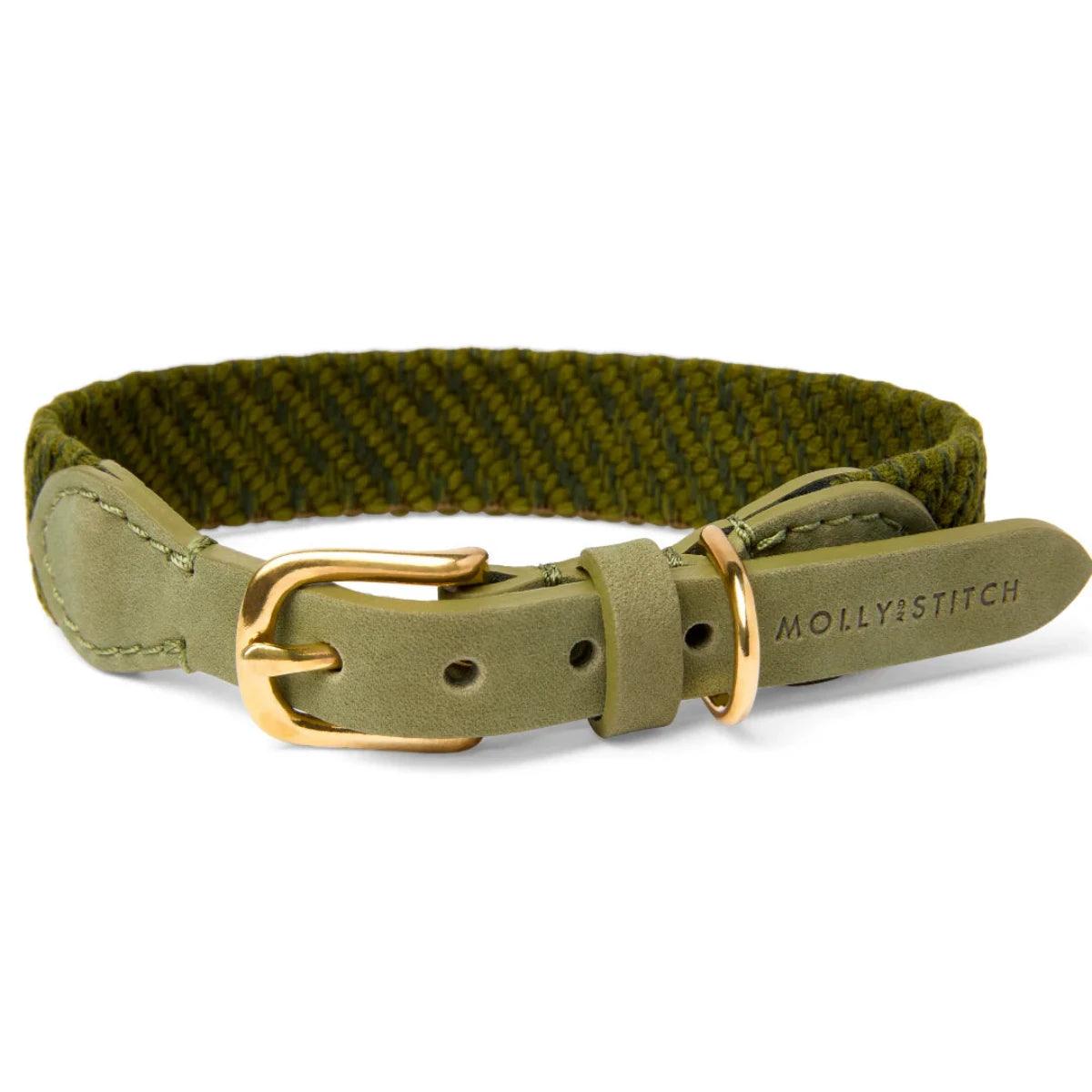 Collier pour chien artisanal en cuir et coton - PATAGONIE - Kasibe