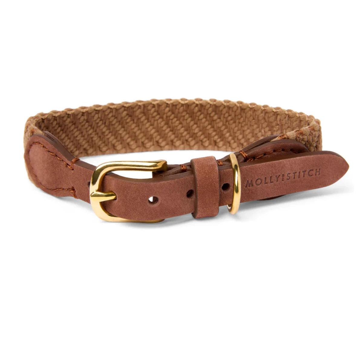 Collier pour chien artisanal en cuir et coton - PATAGONIE - Kasibe