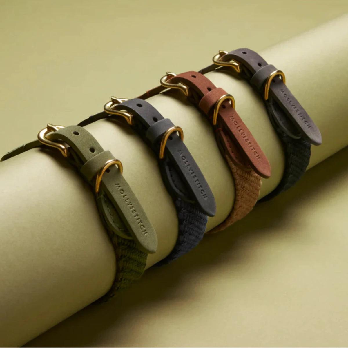Collier pour chien artisanal en cuir et coton - PATAGONIE - Kasibe