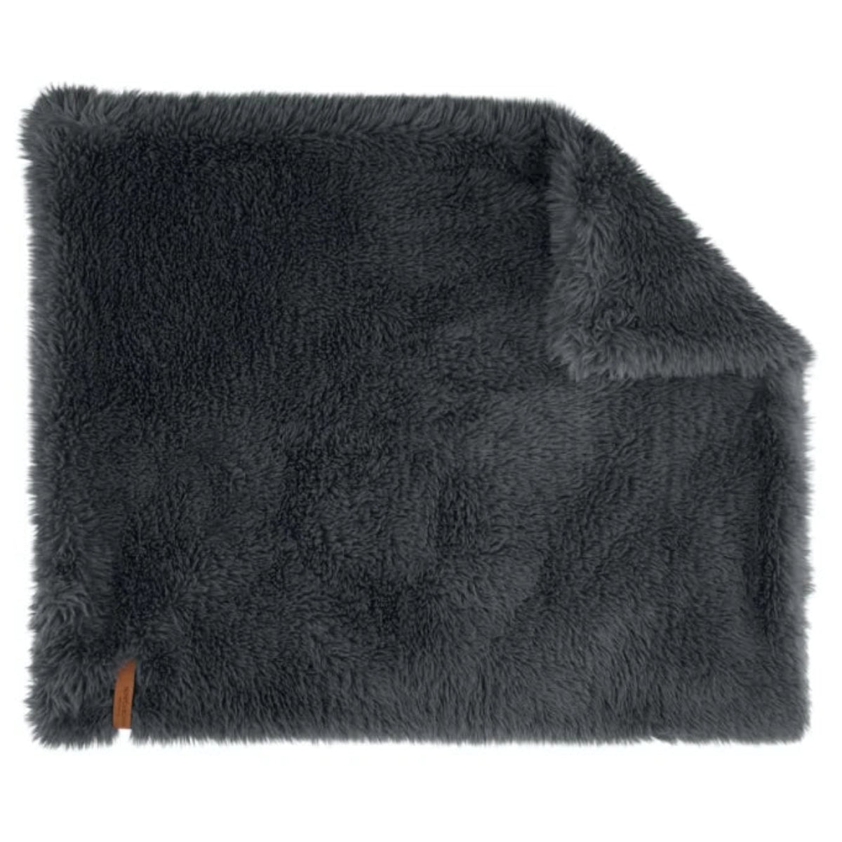 Couverture apaisante pour chien en fausse fourrure graphite - kasibe
