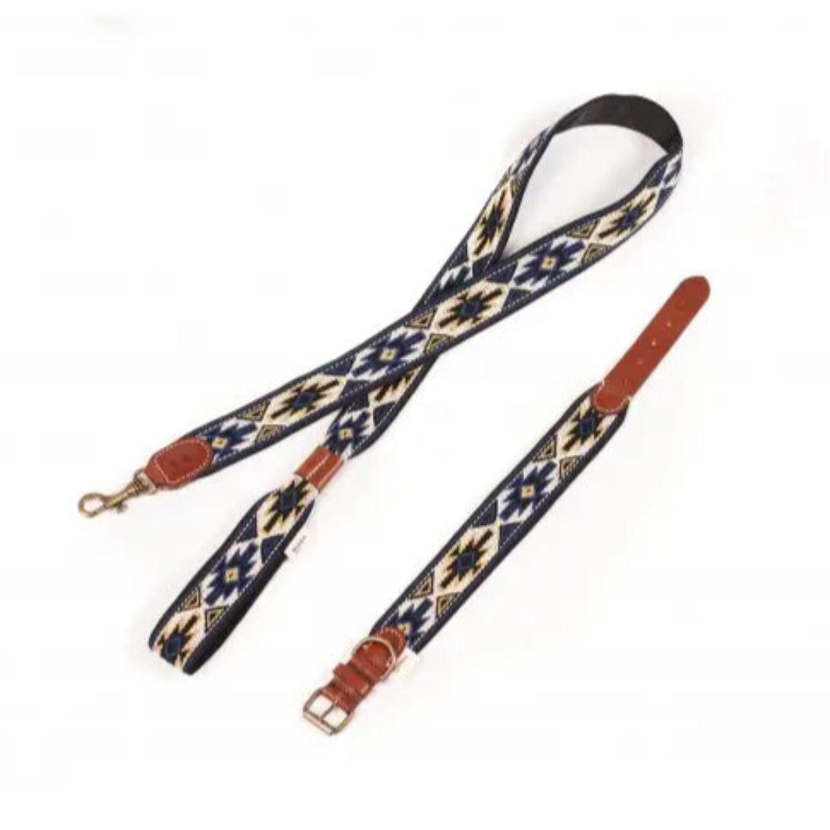 Ensemble collier/laisse ethnique - PEYOLT - Kasibe