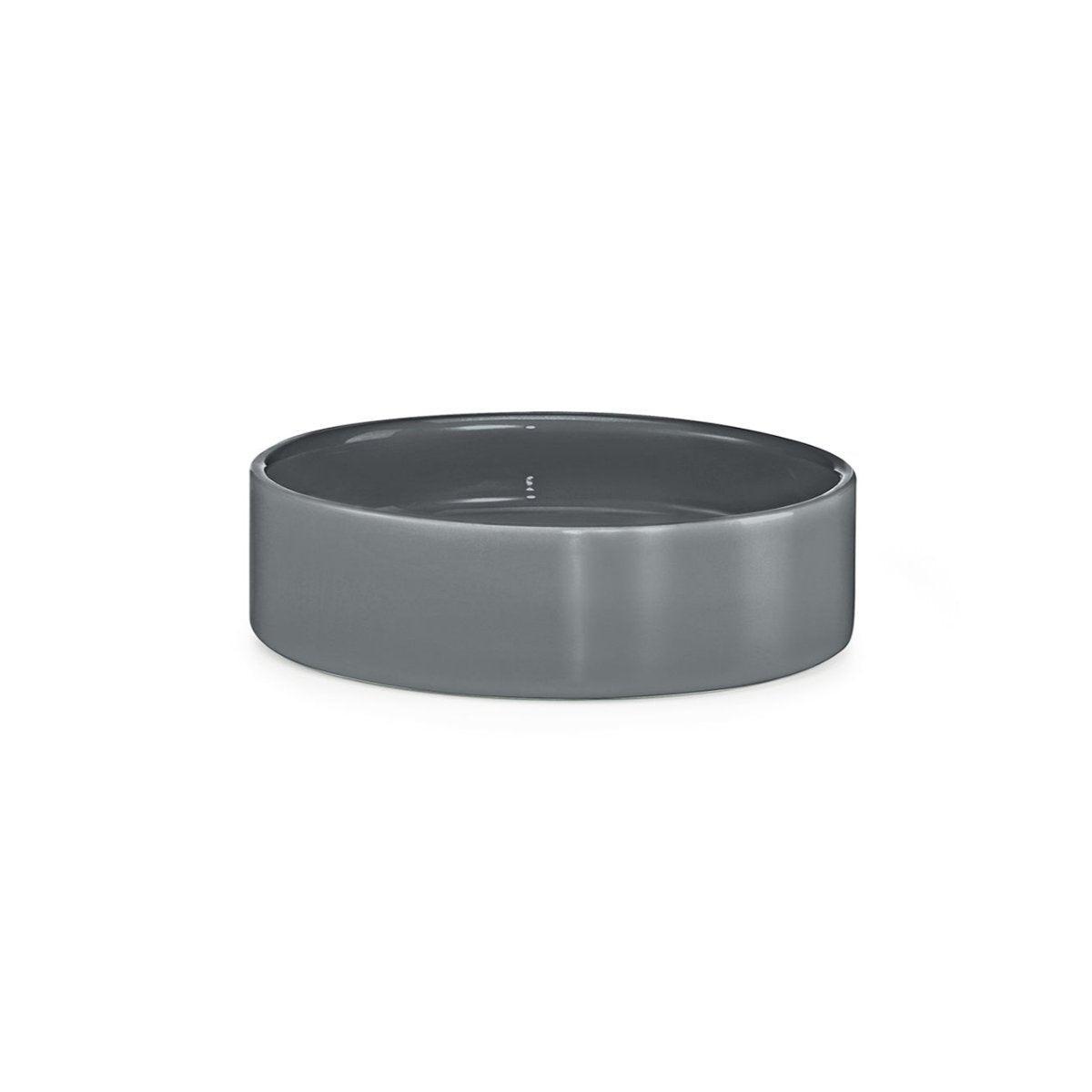 Gamelle pour chat en porcelaine au design minimaliste Scodella ciment - kasibe