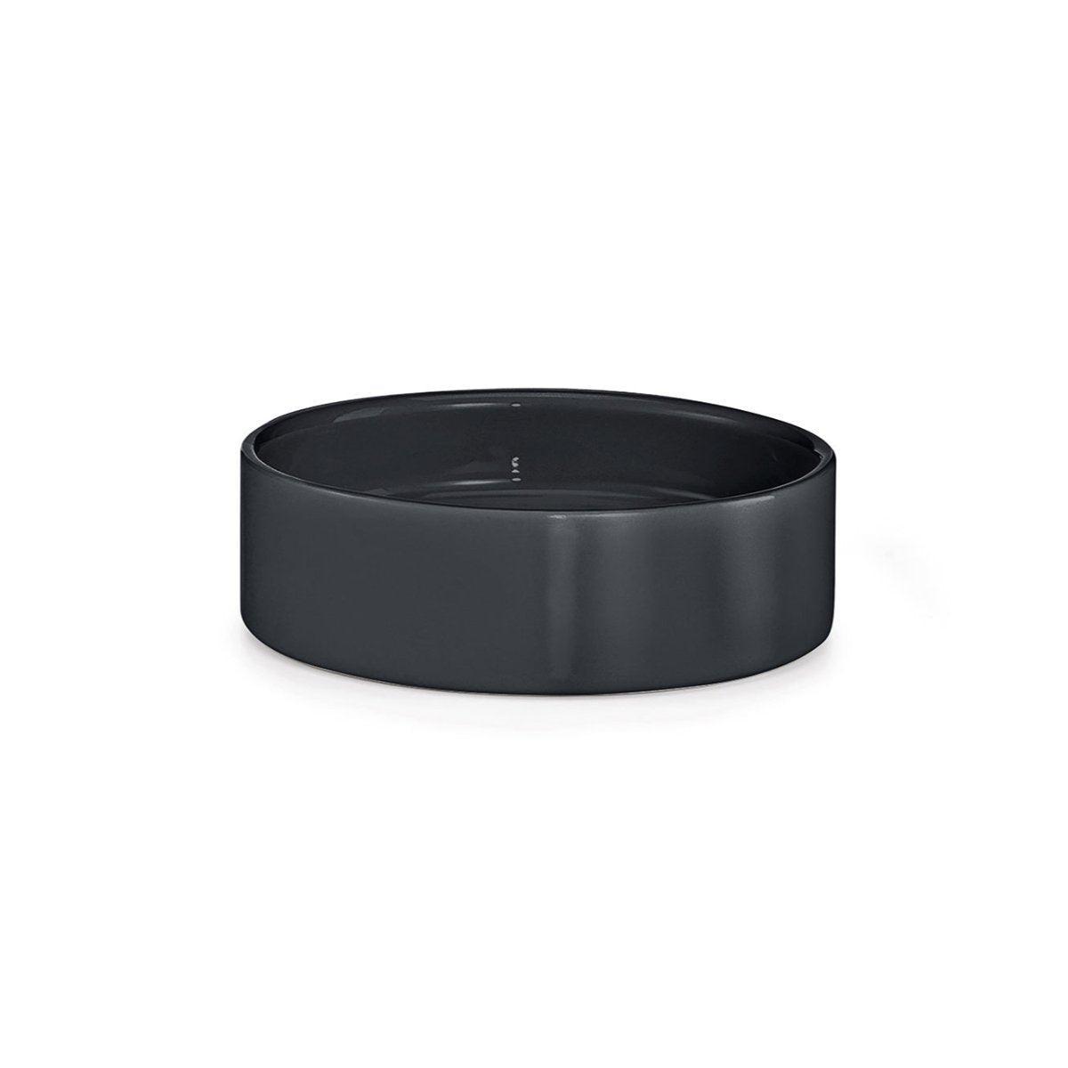 Gamelle pour chat en porcelaine au design minimaliste Scodella graphite - kasibe