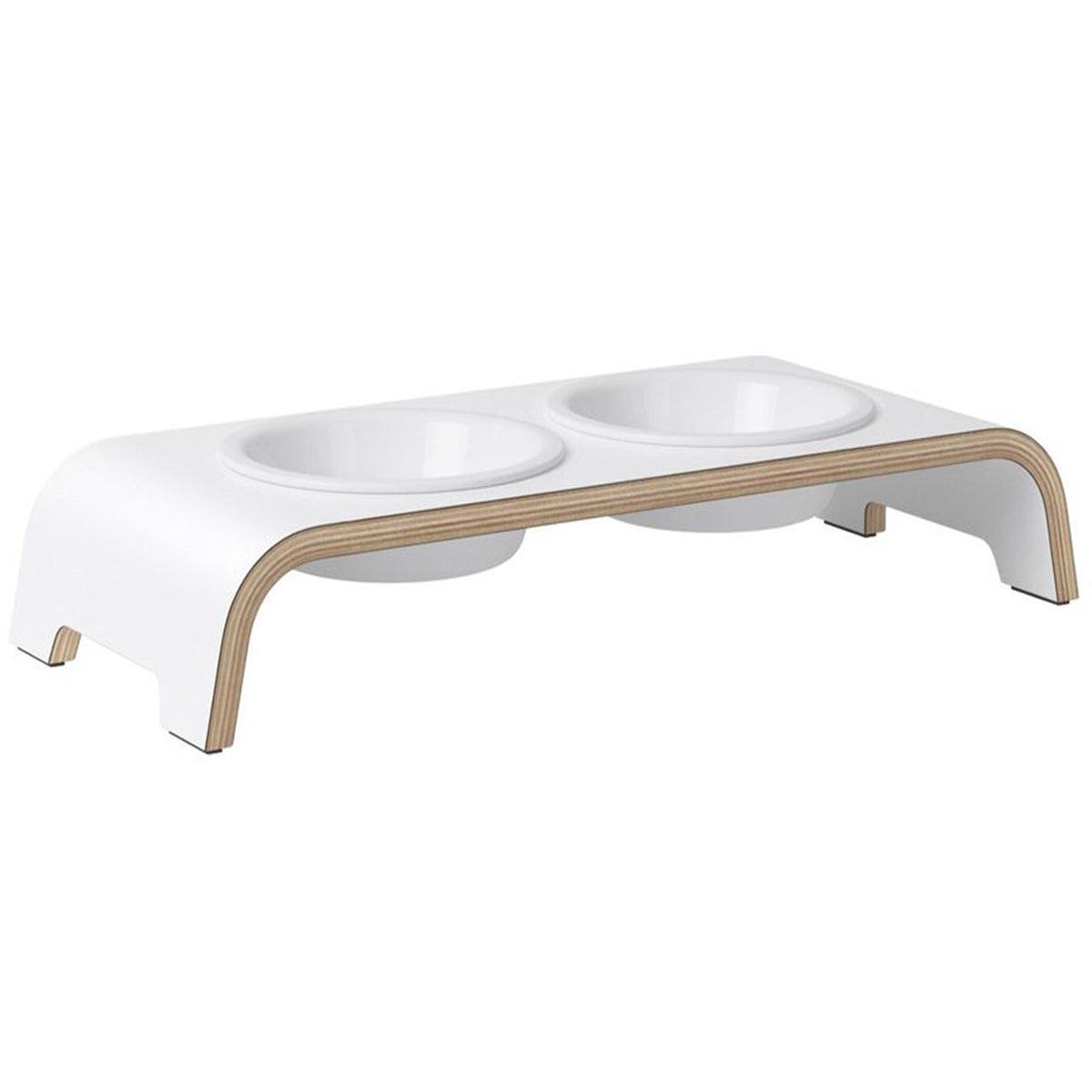 Gamelle pour chat surélevée catbar blanc bol porcelaine - kasibe