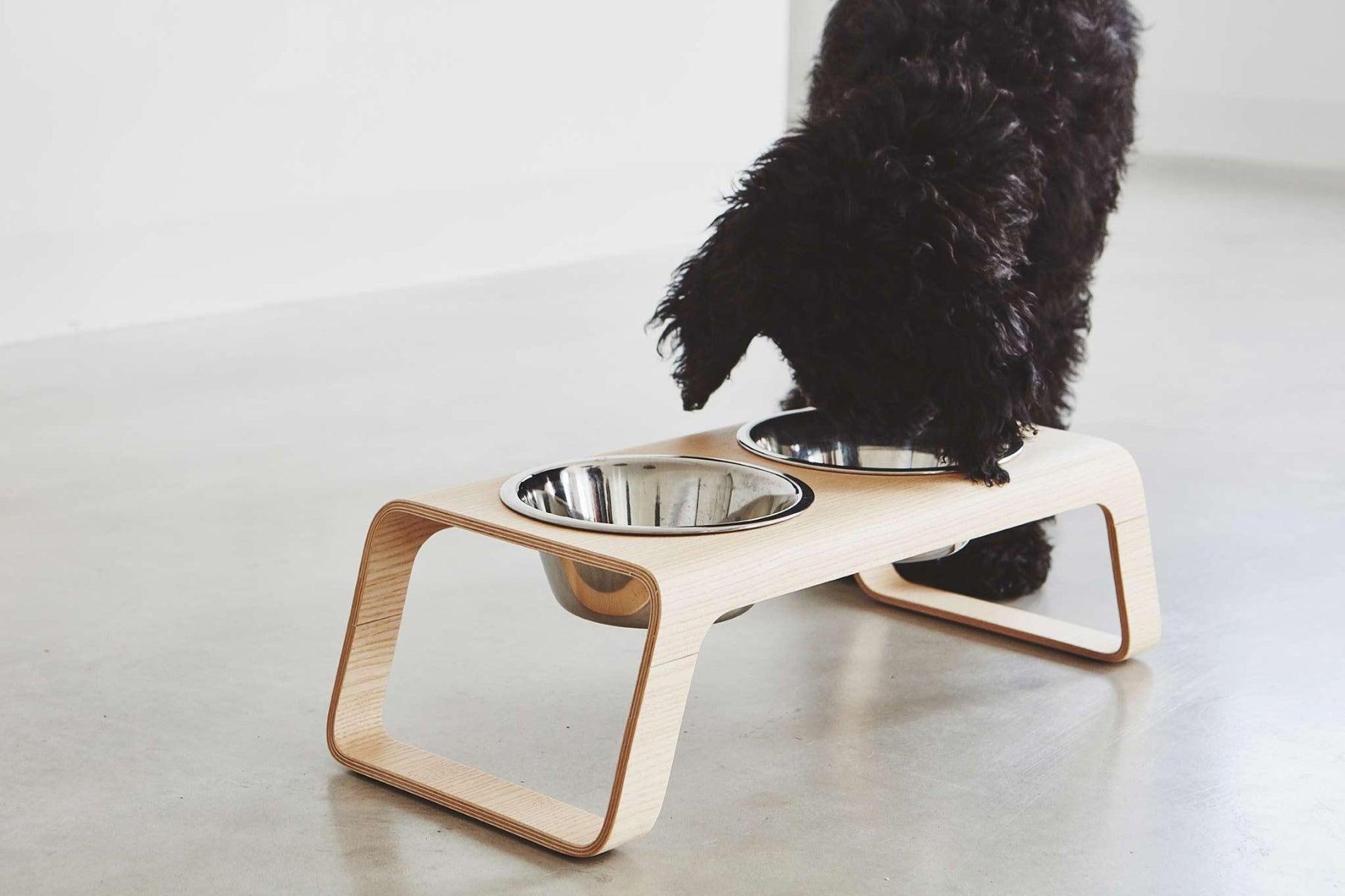 Gamelle pour chien surélevée - DESCO BOIS - kasibe