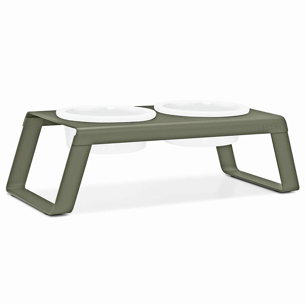 Gamelle surélevée pour chien aluminium bol porcelaine taille M grolive - kasibe