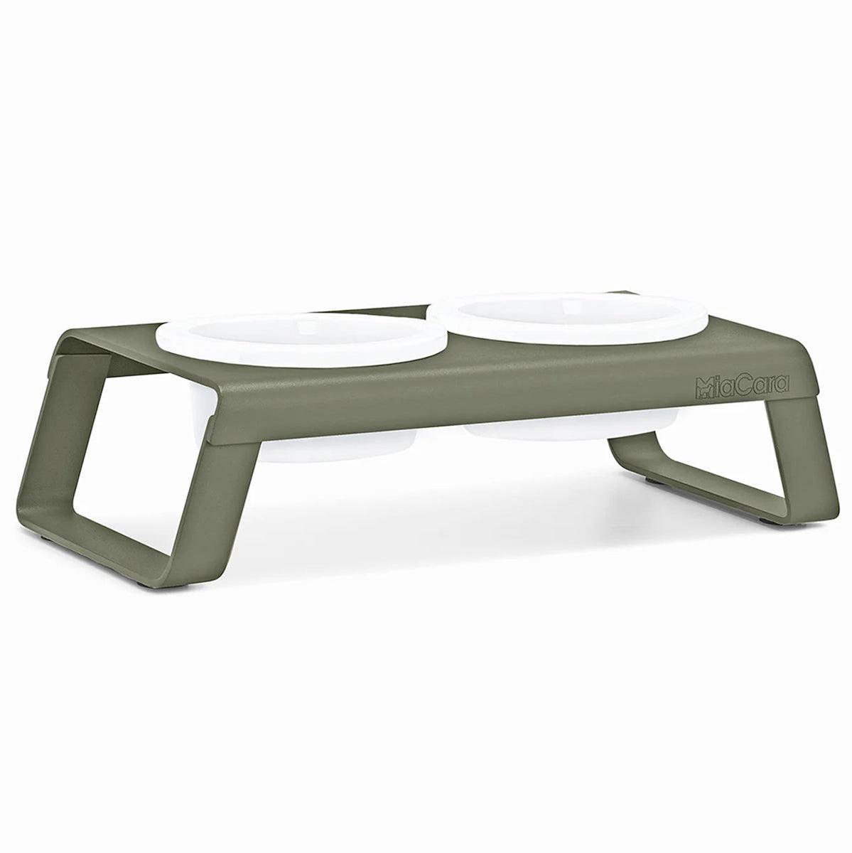 Gamelle surélevée pour chien aluminium bol porcelaine taille S grolive - kasibe