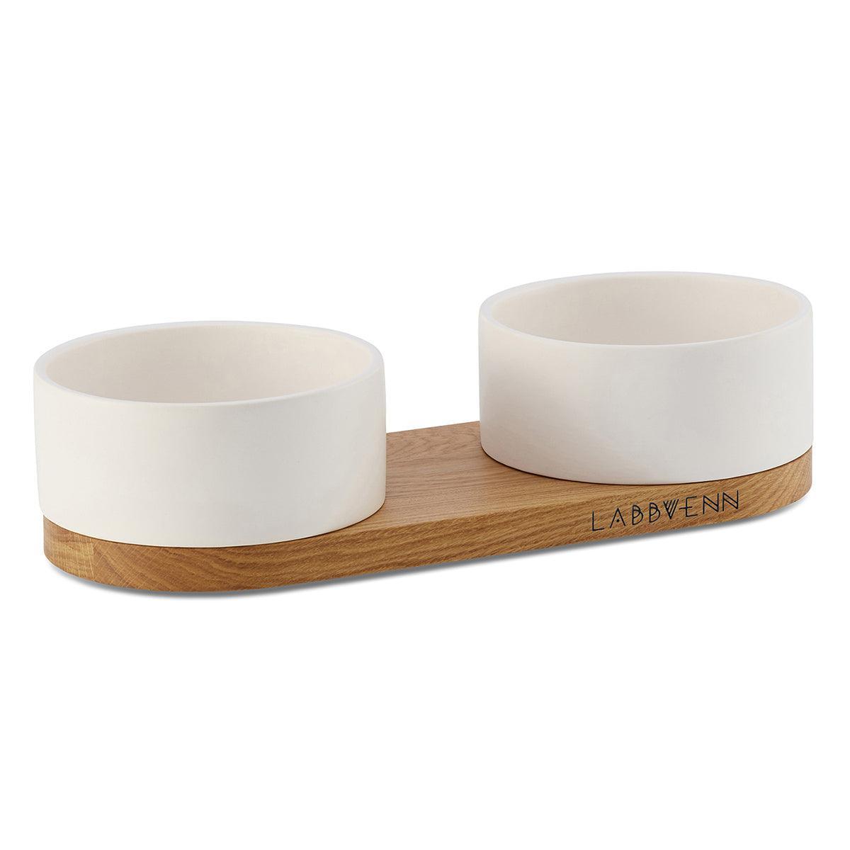 Gamelle double en céramique pour chien et chat - VUKU - Kasibe