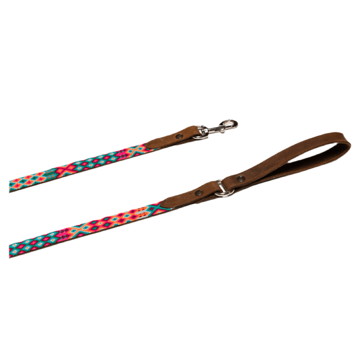 Laisse pour chien aux motifs mexicains brodée à la main