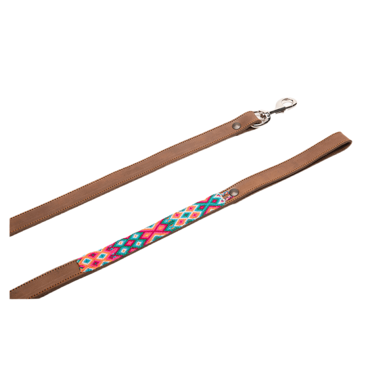 Laisse pour chien aux motifs mexicains brodée à la main