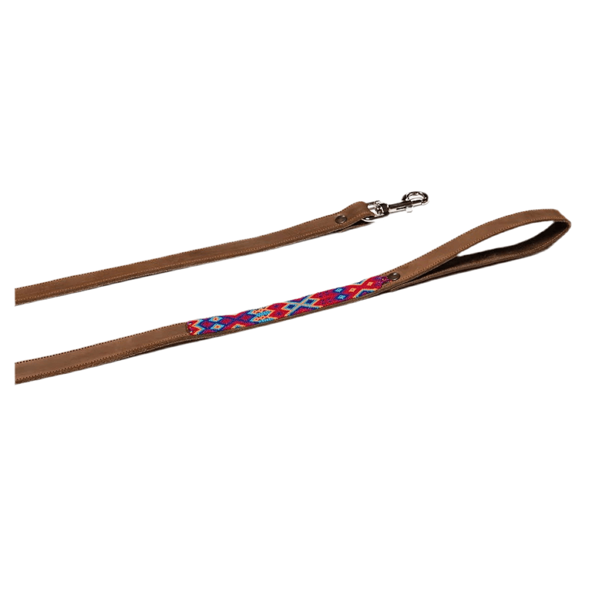 Laisse pour chien aux motifs mexicains brodée à la main