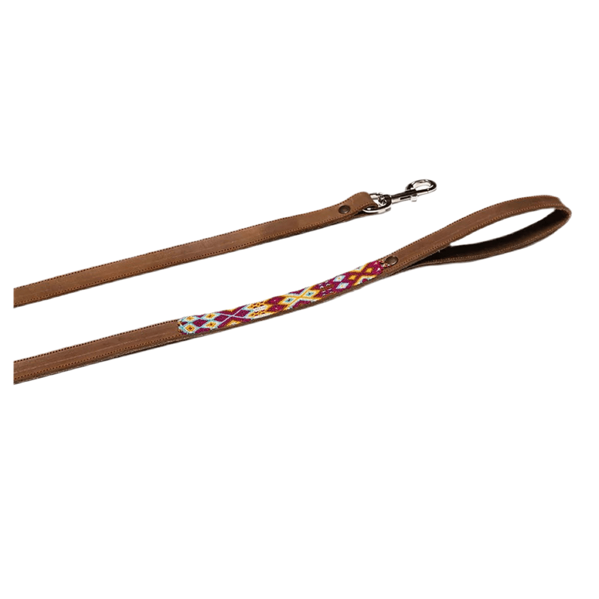 Laisse pour chien aux motifs mexicains brodée à la main