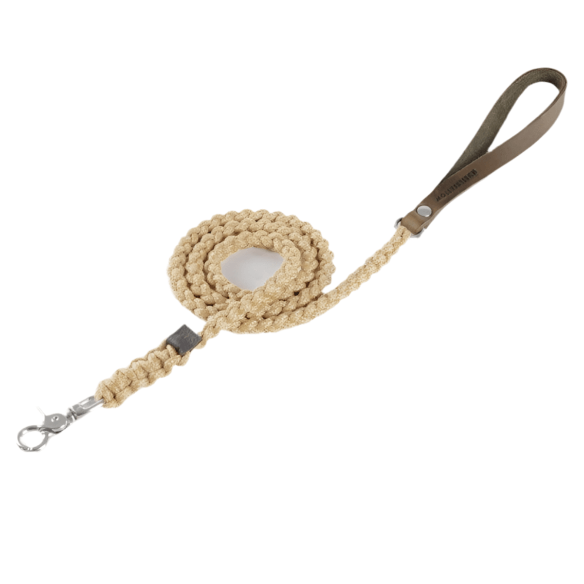 laisse en corde pour chien noire beige argent - kasibe