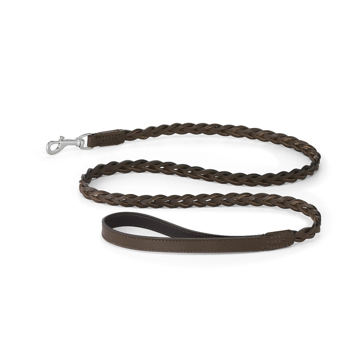Laisse en cuir pour petit chien chocolat - kasibe