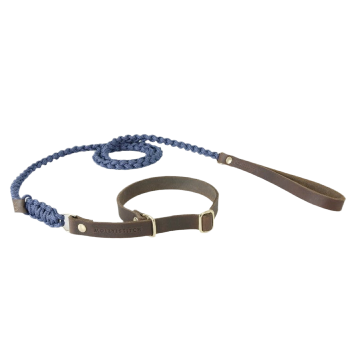 Laisse et collier pour chien deux en un - TOUCH OF LEATHER RETRIEVER - Kasibe