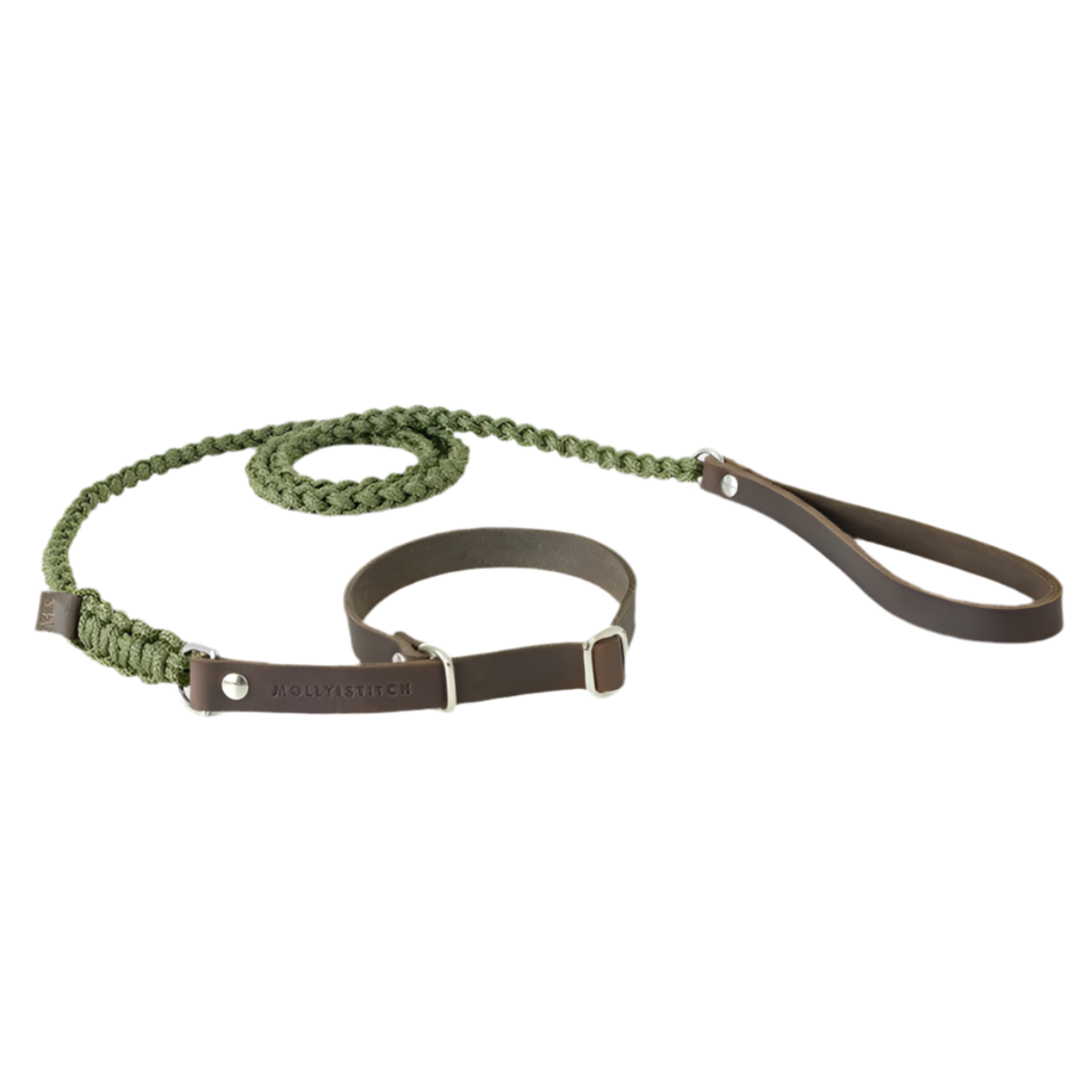 Laisse et collier pour chien deux en un - TOUCH OF LEATHER RETRIEVER - Kasibe