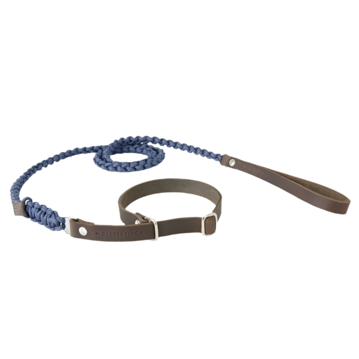 Laisse et collier pour chien deux en un - TOUCH OF LEATHER RETRIEVER - Kasibe