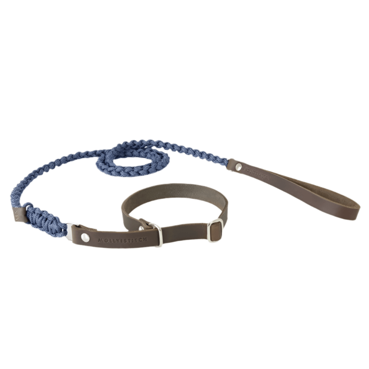 Laisse et collier pour chien deux en un - TOUCH OF LEATHER RETRIEVER - Kasibe