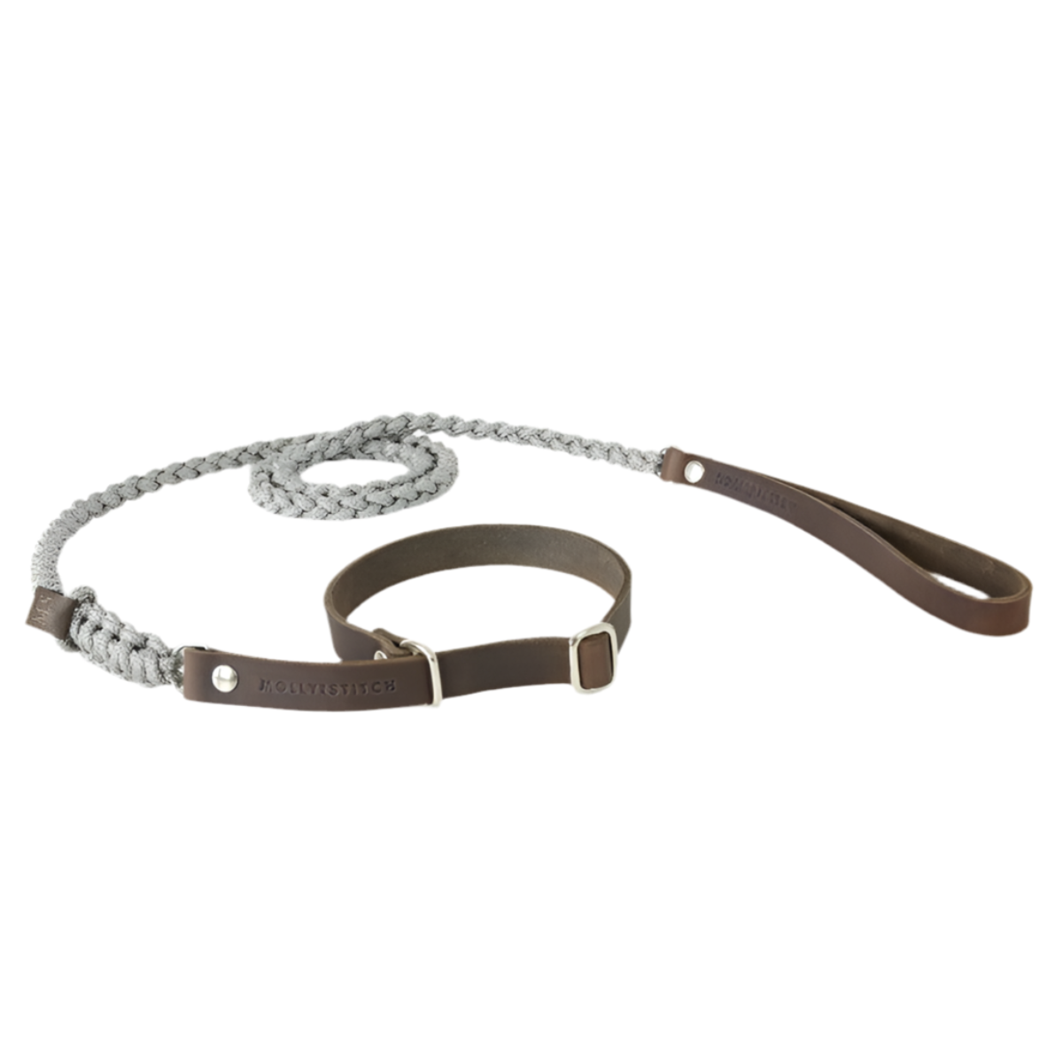 Laisse et collier pour chien deux en un - TOUCH OF LEATHER RETRIEVER - Kasibe
