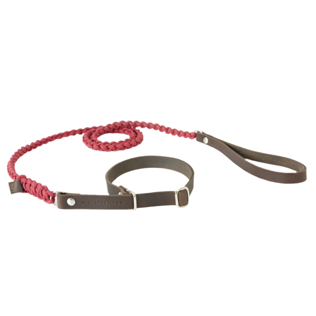 Laisse et collier pour chien deux en un - TOUCH OF LEATHER RETRIEVER - Kasibe