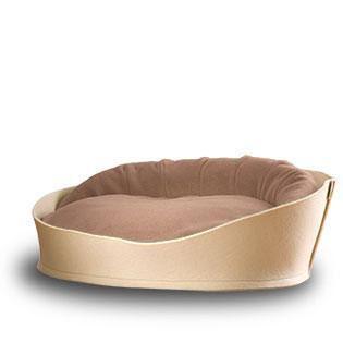 Arena, un panier pour chat très luxe crème coussin coton brun moyen - kasibe