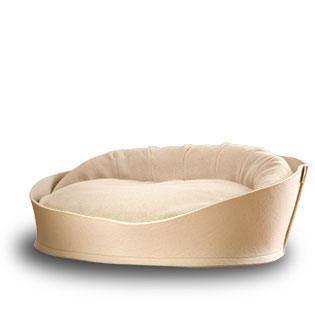 Arena, un panier pour chat très luxe crème coussin coton crème - kasibe