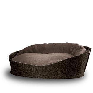 Arena, un panier pour chat très luxe marron coussin coton marron - kasibe