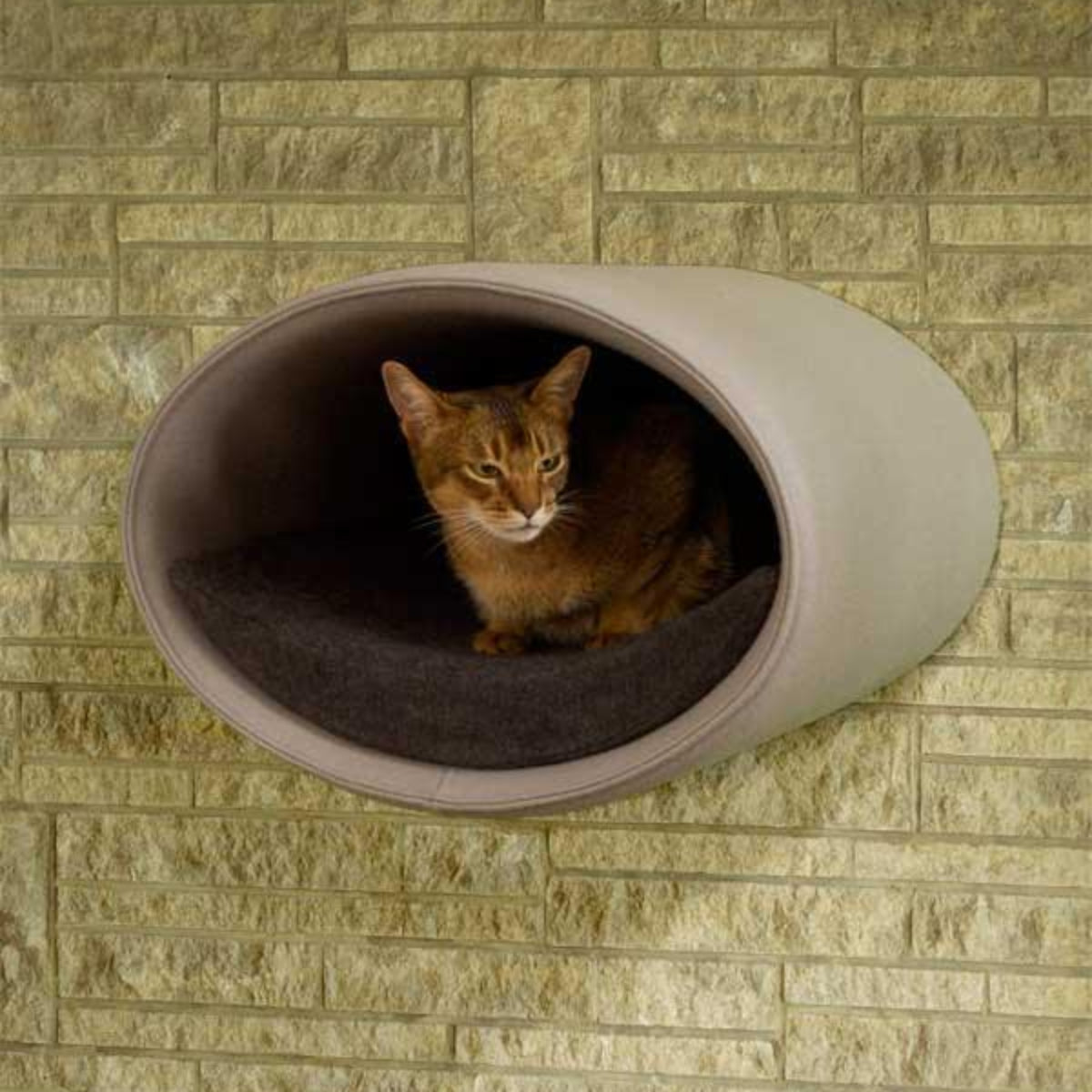 Panier mural pour chat, Rondo un support d'escalade en feutre - kasibe