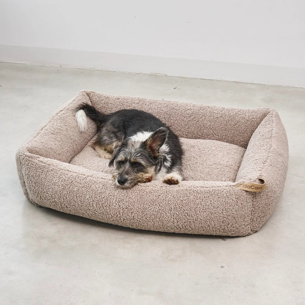 housse de panier pour chien senso greige miacara - kasibe