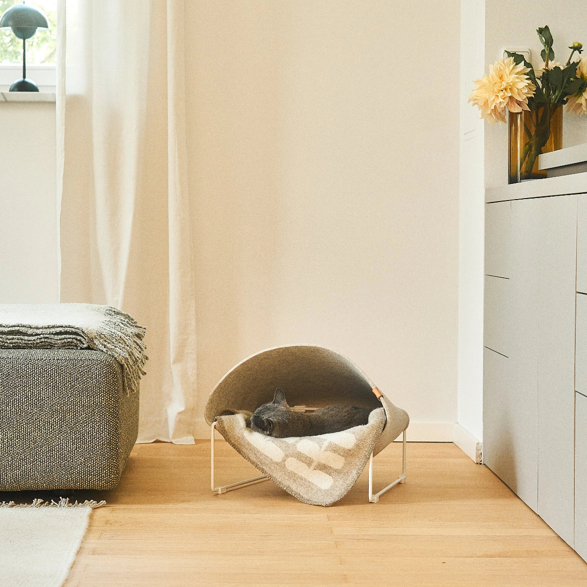 plaid en laine pour chat flora - kasibe