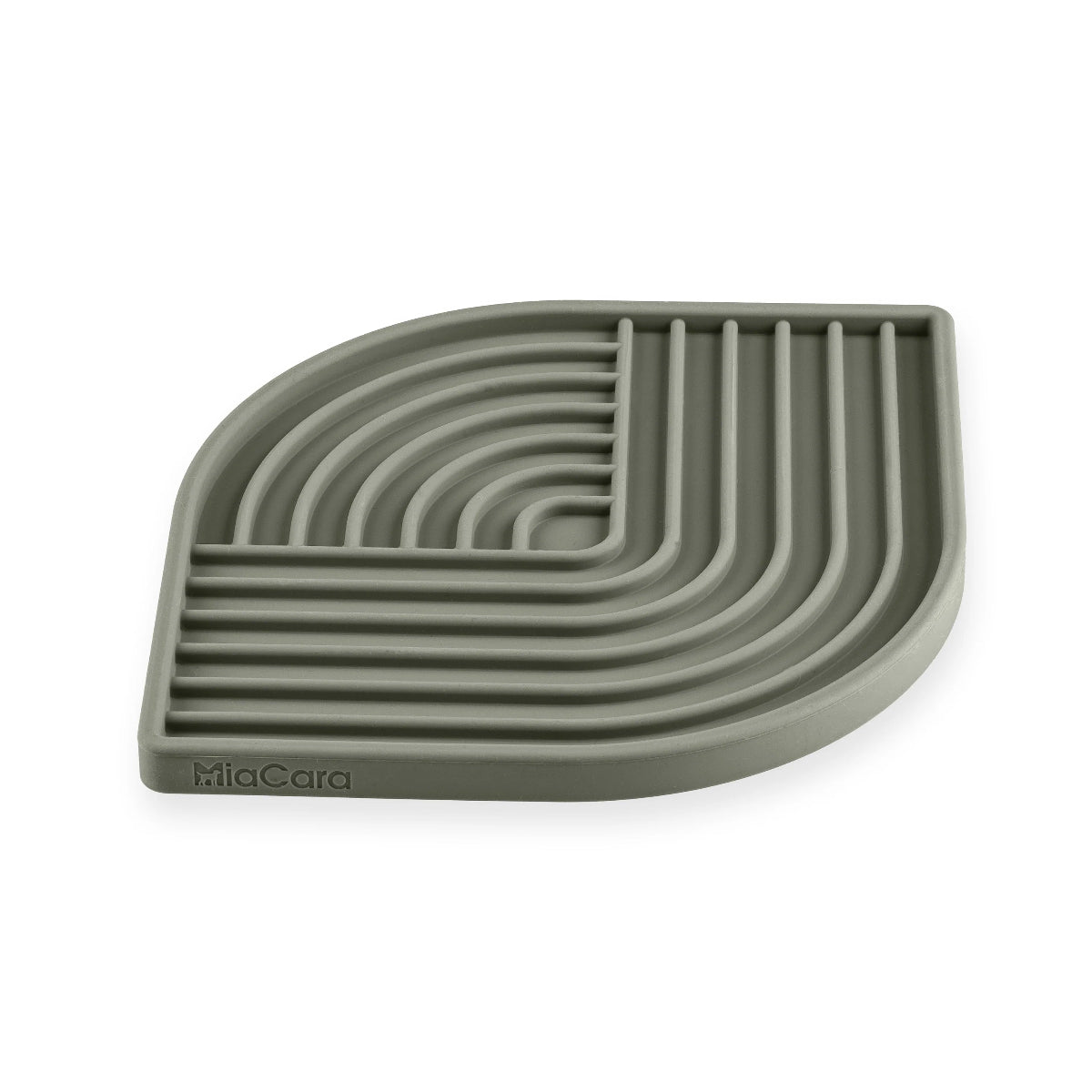 Tapis à lécher pour chien en silicone olive - kasibe