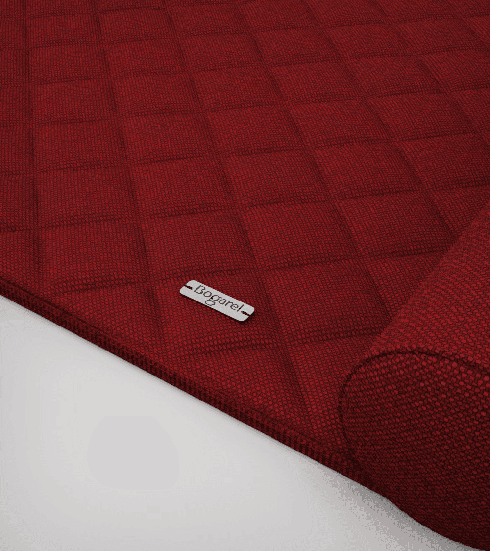 Olympia, un tapis lavable pour chien ou chat à transporter rouge zoom - kasibe