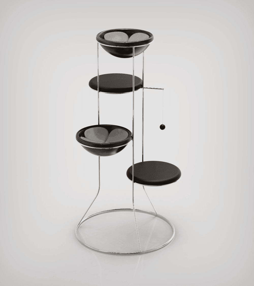 Constellation, un arbre à chat en bois fabriqué par des artisans - Kasibe