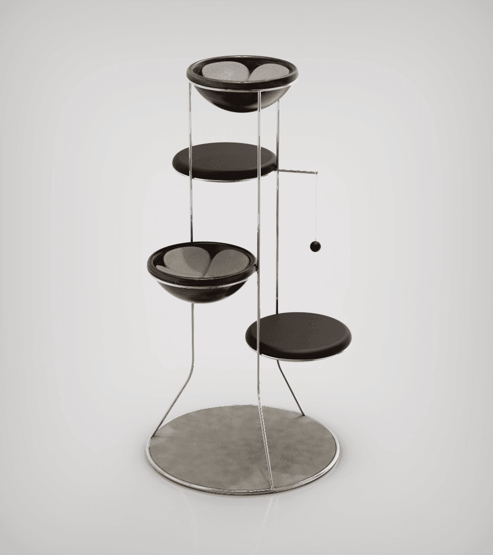 Constellation, un arbre à chat en bois fabriqué par des artisans - Kasibe
