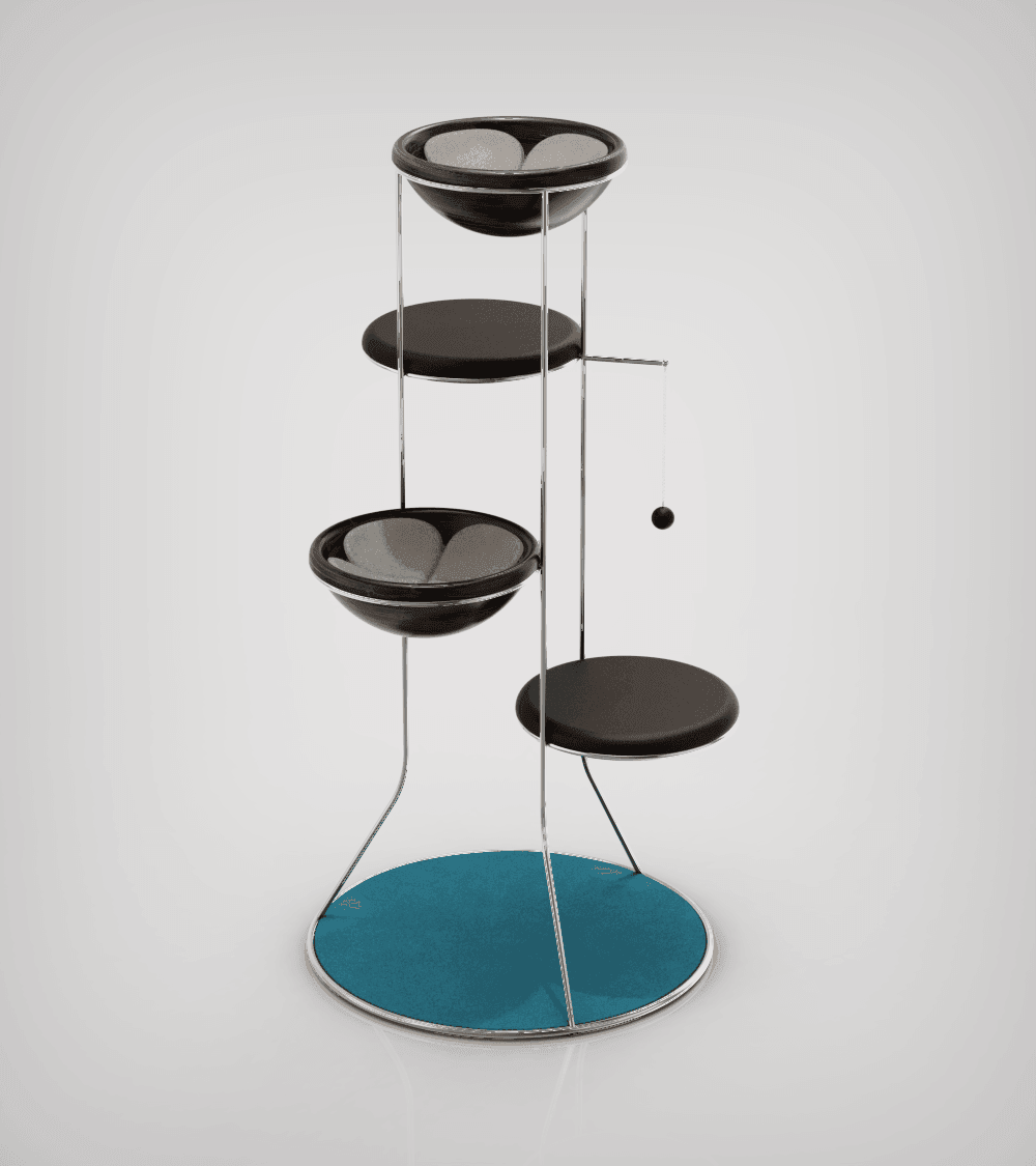 Constellation, un arbre à chat en bois fabriqué par des artisans - Kasibe