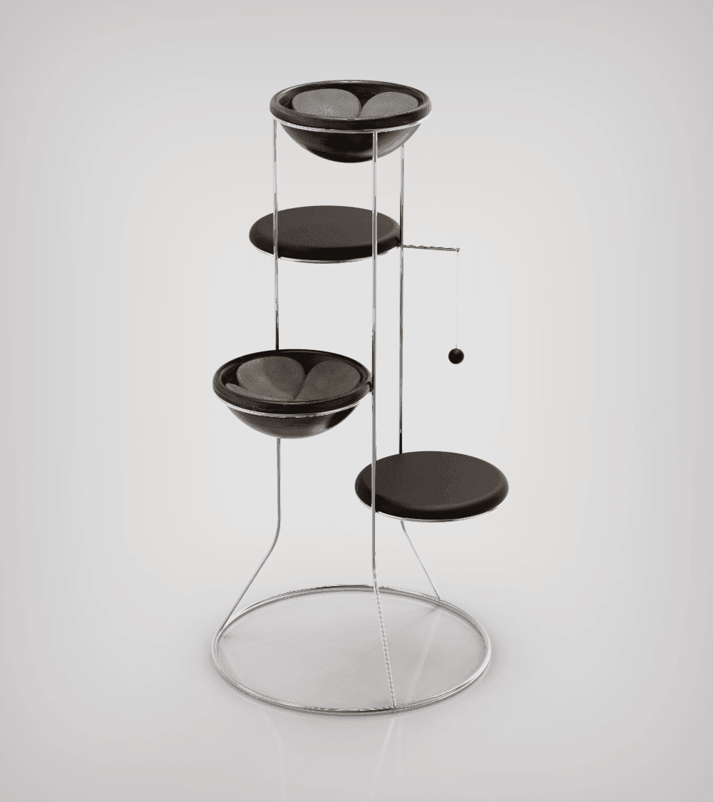 Constellation, un arbre à chat en bois fabriqué par des artisans - Kasibe