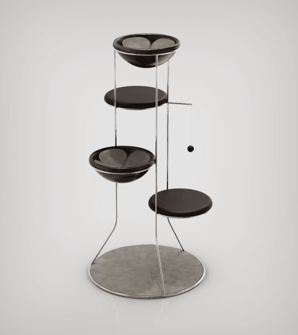 Constellation, un arbre à chat en bois fabriqué par des artisans - Kasibe