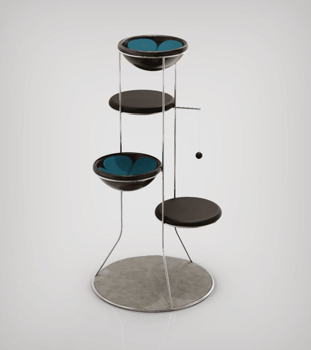 Constellation, un arbre à chat en bois fabriqué par des artisans - Kasibe