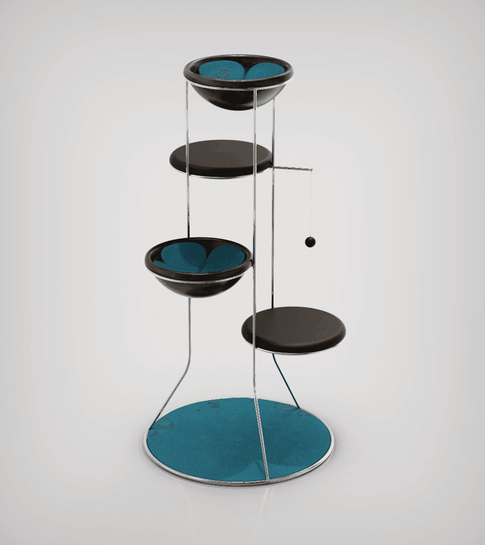 Constellation, un arbre à chat en bois fabriqué par des artisans - Kasibe