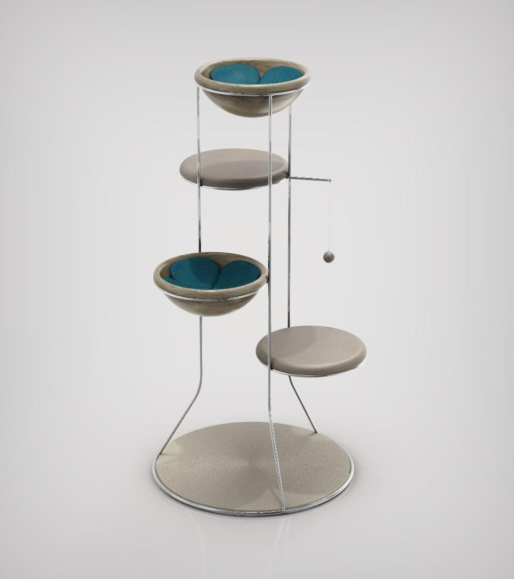 Constellation, un arbre à chat en bois fabriqué par des artisans - Kasibe