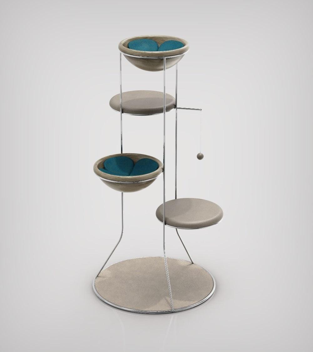 Constellation, un arbre à chat en bois fabriqué par des artisans - Kasibe