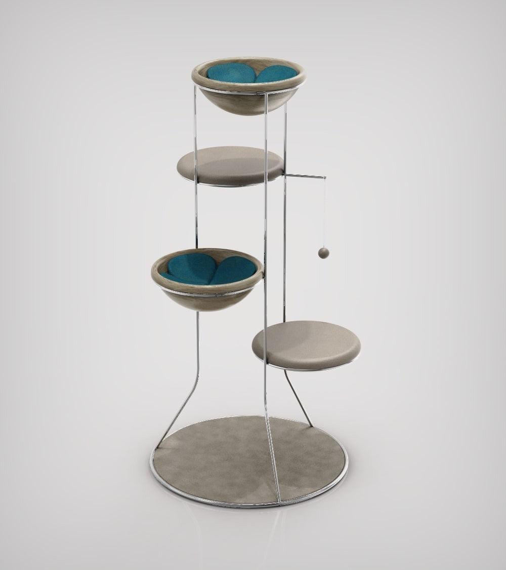Constellation, un arbre à chat en bois fabriqué par des artisans - Kasibe