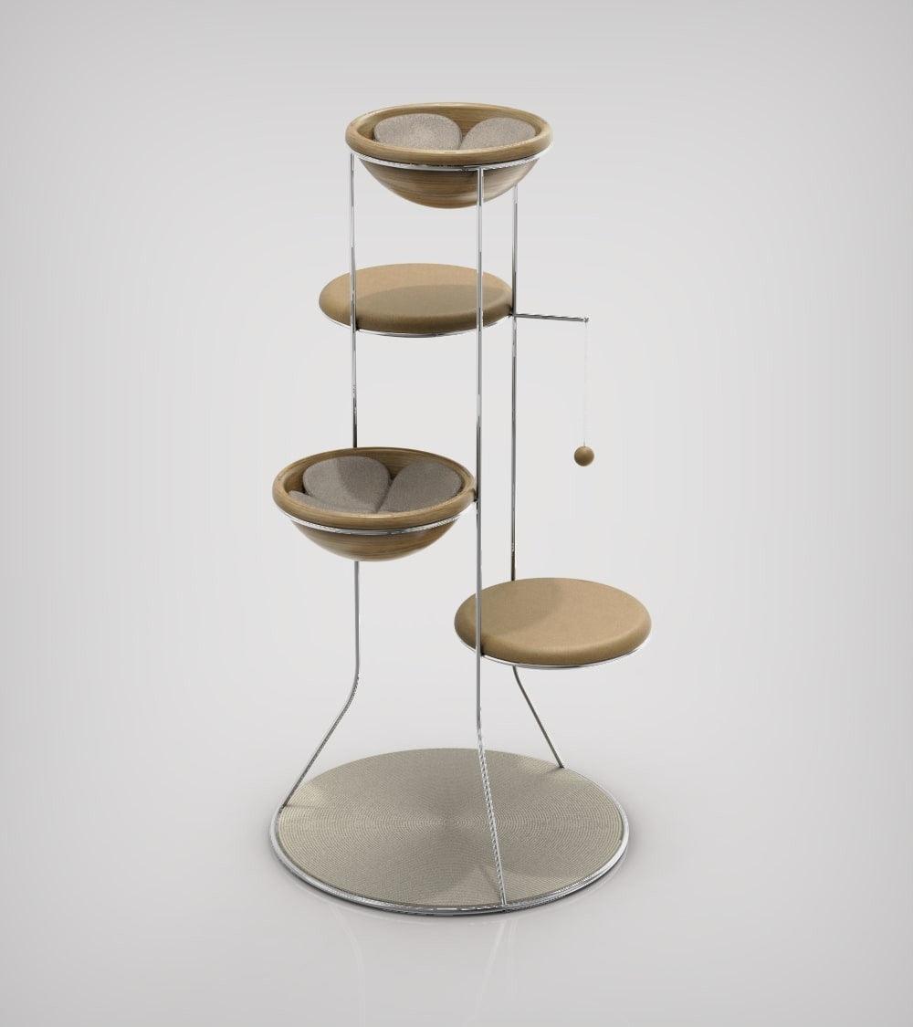Constellation, un arbre à chat en bois fabriqué par des artisans - Kasibe