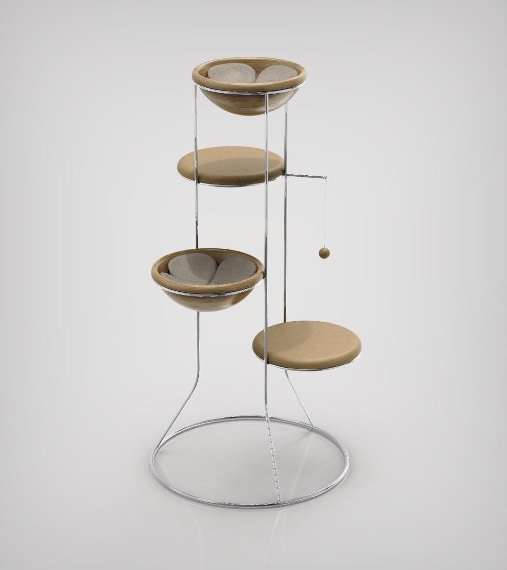 Constellation, un arbre à chat en bois fabriqué par des artisans - Kasibe