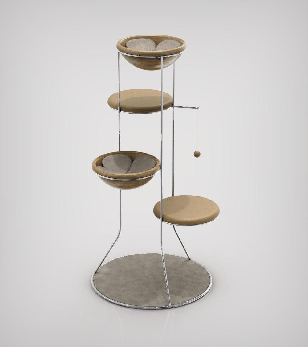 Constellation, un arbre à chat en bois fabriqué par des artisans - Kasibe