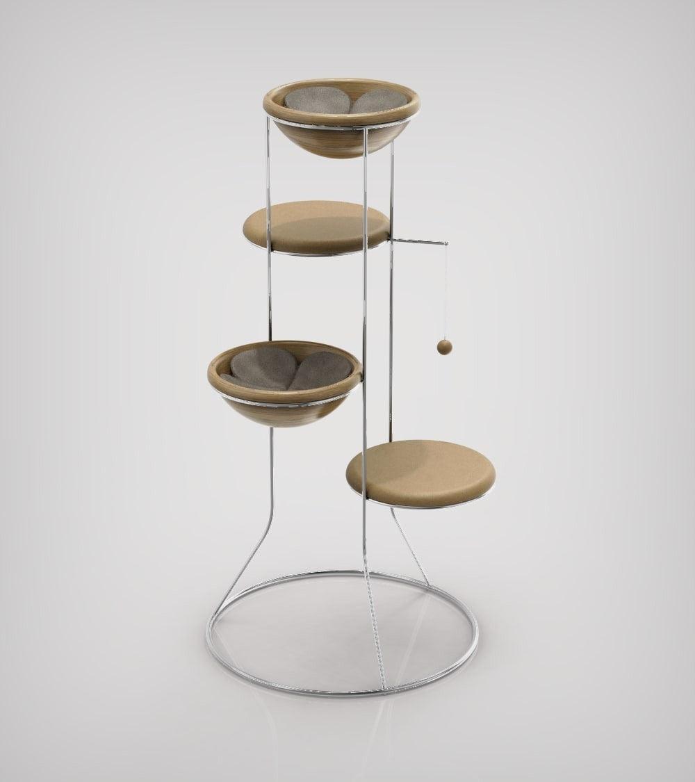 Constellation, un arbre à chat en bois fabriqué par des artisans - Kasibe